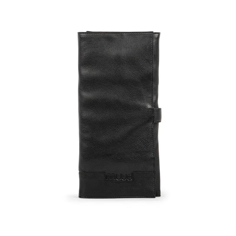MUUD Lucy Black – Handgefertigtes Lederetui für Stricknadeln, 30 x 43 x 15 cm (L x B x H)
