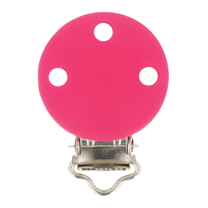 Opry Silikon-Schnullerhalter, hart, Rosa, 29,5 × 42,7 mm