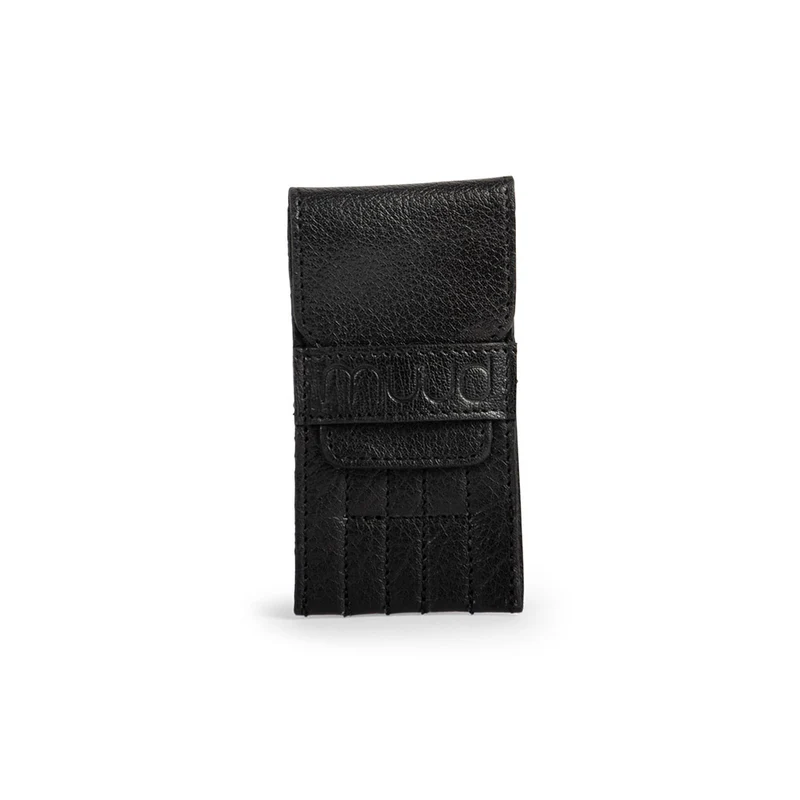 MUUD Eva Black – Handgefertigtes Etui aus Leder für Nadeln, 12 x 6 cm
