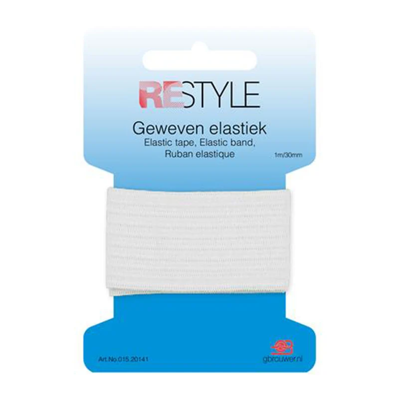 Restyle Gewebtes Gummiband 30 mm x 1 Meter 009 Weiß
