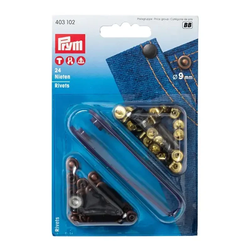 Prym Ziernieten 9 mm 02 Antik-Kupfer / Bronziert