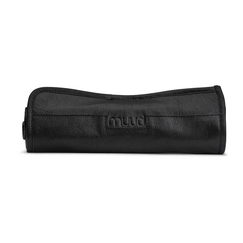 MUUD Bea Black – Handgefertigtes Lederetui für Stricknadeln, O25xO49OxØC10 cm