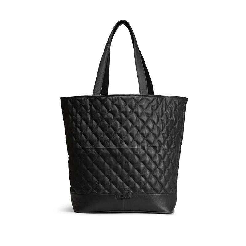 MUUD Betsy XL Black – Handgefertigte Ledertasche 43 x 46 x 43 cm