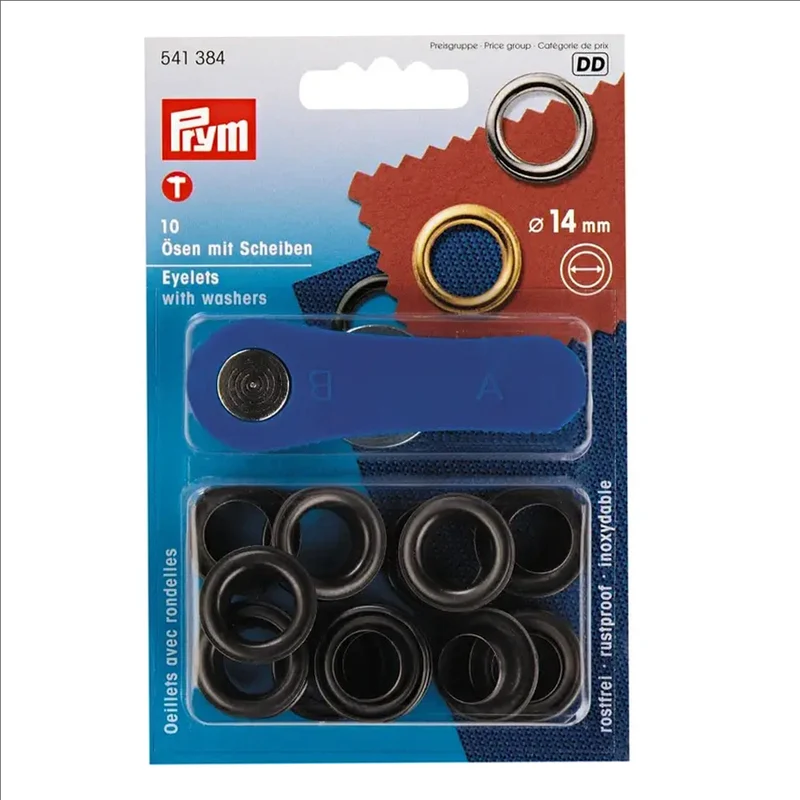 Prym Ringe mit Scheiben, bronsiert, 14 mm