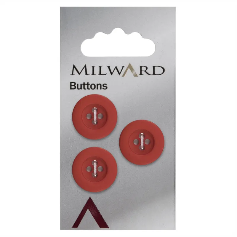 Milward-Knotenmatte mit erhöhtem Rand, Rot, 17 mm (3 Stück)
