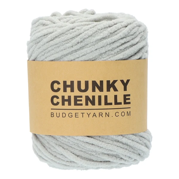 BudgetYarn Chunky Chenille 095 Soft Grey