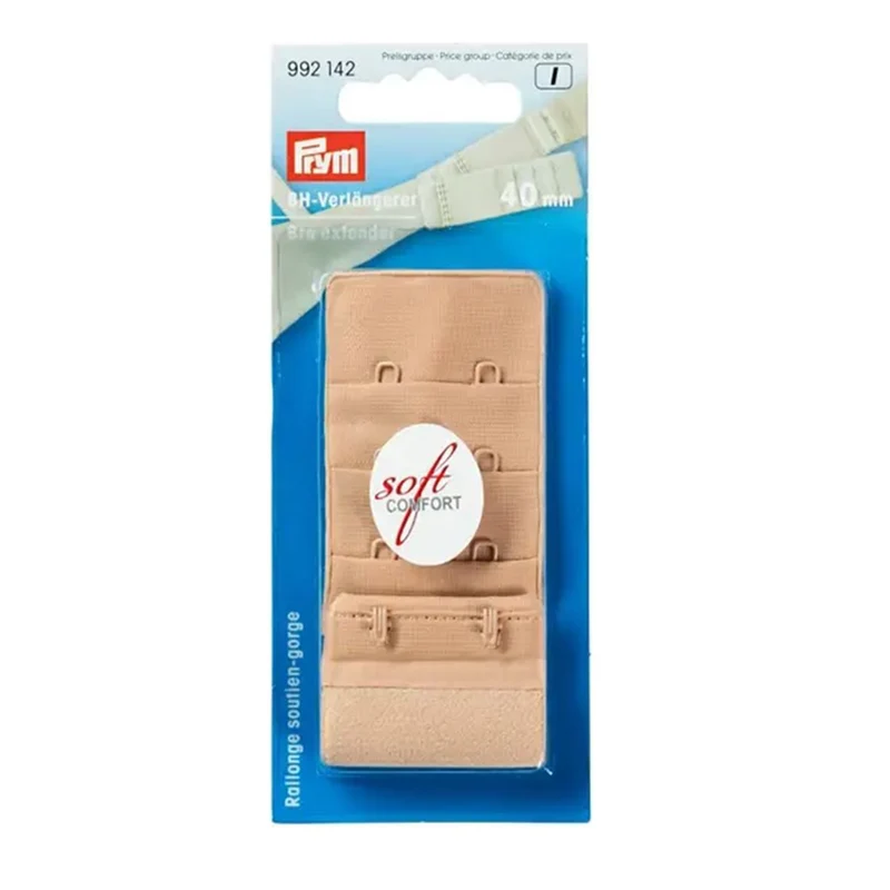 Prym BH-Verlängerungsstück 40 mm, 3 x 2 Haken, Nude