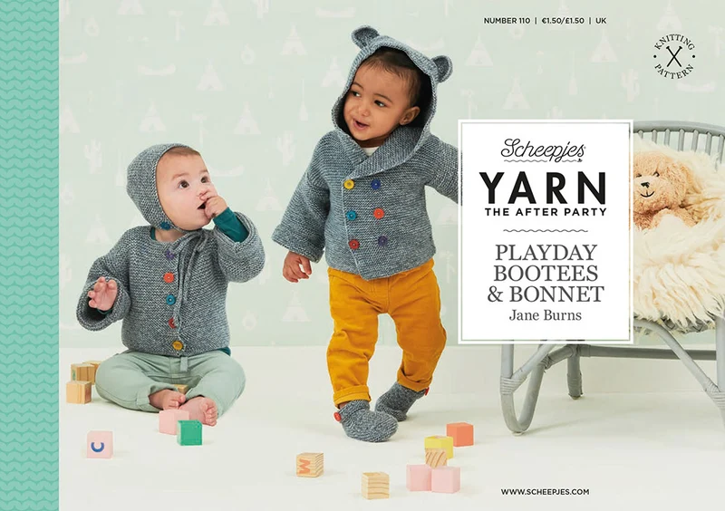 YARN The After Party Nr. 110 Playday Babyschuhe und Mütze UK