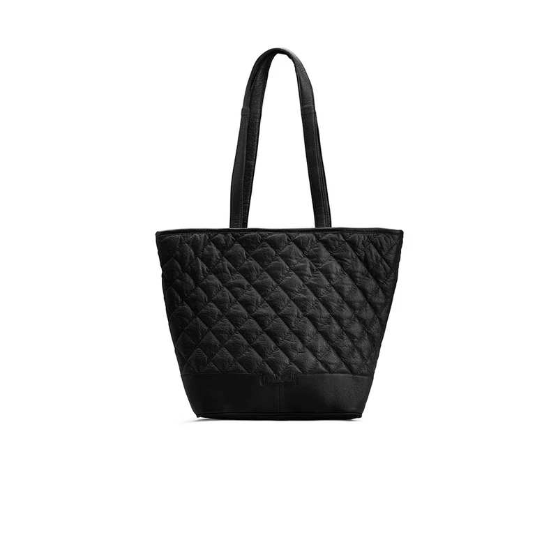 MUUD Betsy Black – Handgefertigte, exklusive Ledertasche im Shopper-Stil, 36 x 43 x 30 cm
