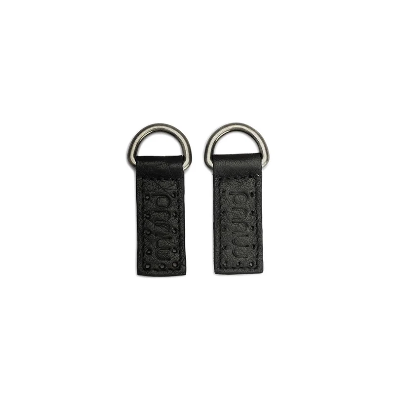MUUD Caisa Black – Lederriemen mit D-Ring, 6,5 x 2 cm