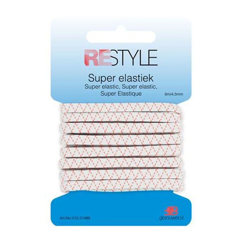 Restyle Super-Gummiband 4,5 mm x 6 Meter 009 Weiß