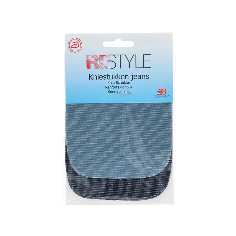 Restyle-Kniepatches für Jeans, 10 cm x 9 cm, zum Aufbügeln (2 Stück)
