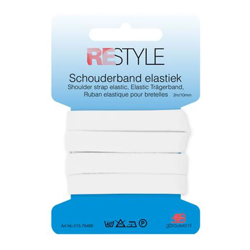 Restyle Schultergurt-Gummiband 10 mm, 2 Meter