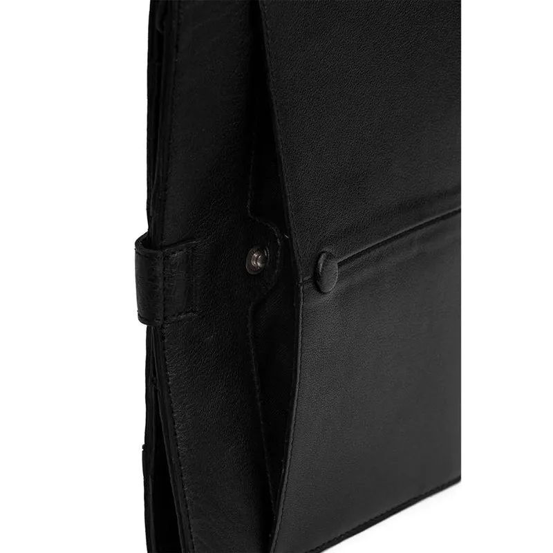 MUUD Carita Black – Handgefertigtes Lederetui 15 x 22 x 6 cm