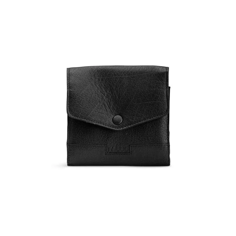 MUUD Civ Black – Handgefertigtes Lederetui 14 x 14 cm
