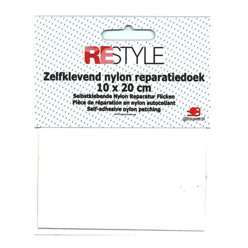 Restyle-Reparaturflicken aus Nylon, 10 cm x 20 cm, selbstklebend, 009, Weiß