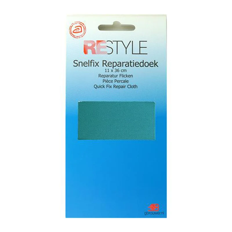 Restyle Snelfix Reparaturtuch 11 cm x 36 cm, zum Aufbügeln, 298 Aqua