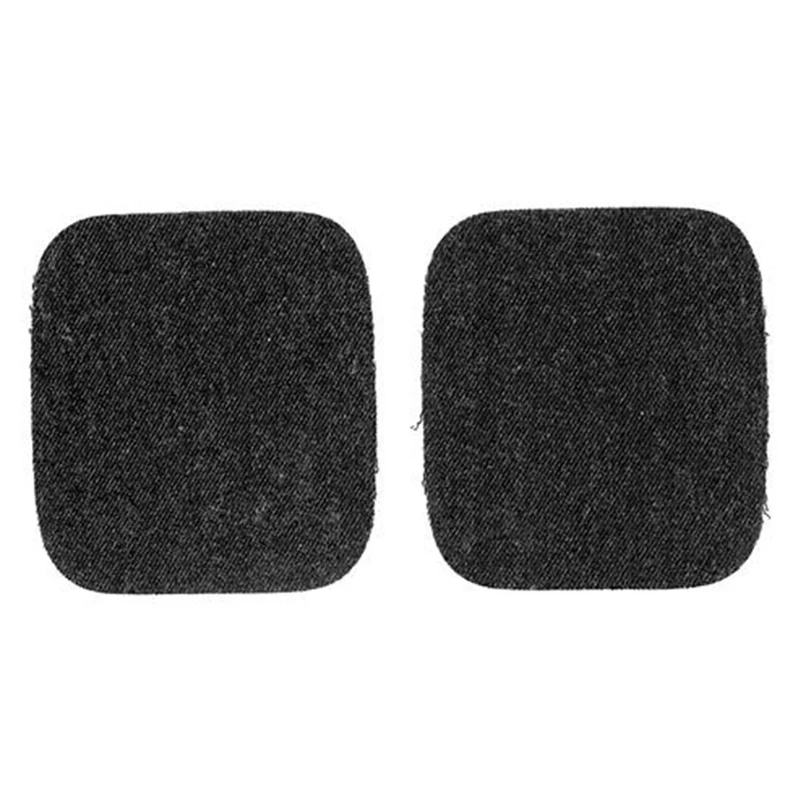 Restyle-Knieaufnäher für Jeans, 10 cm x 9 cm, zum Aufbügeln, 000, Schwarz