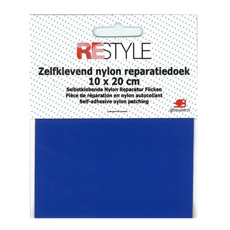 Restyle Reparaturflicken aus Nylon, 10 cm x 20 cm, selbstklebend, 215, Blau