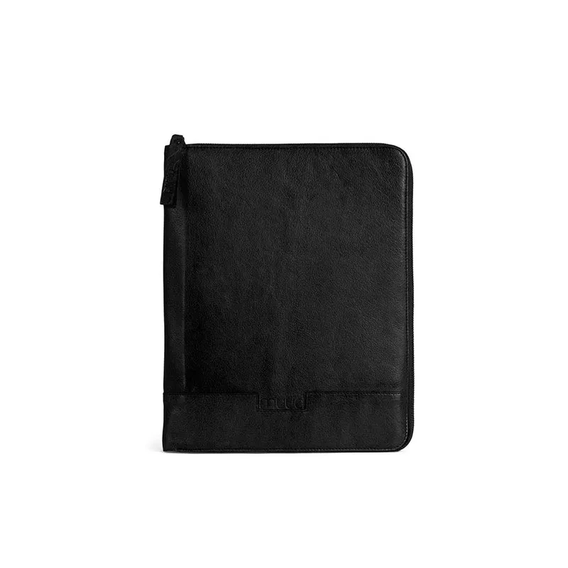 MUUD Göteborg Black – Handgefertigtes Lederetui für Stricknadeln, 32 x 26 cm