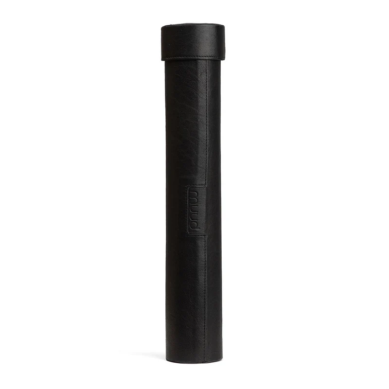 MUUD Upsala XL Black – Handgefertigte Aufbewahrungshülle aus Leder, 40 x 7,5 x 6,5 cm