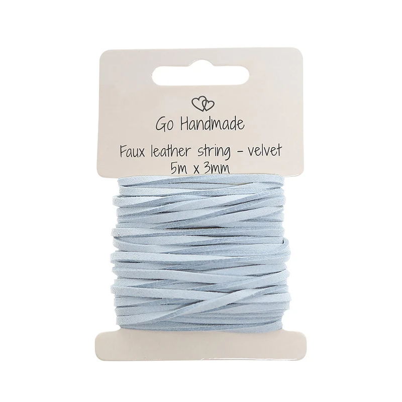 Go Handmade Samtband 5 m x 3 mm 56 Hellblau