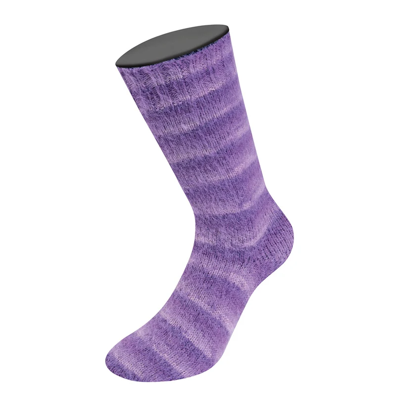 Lana Grossa Cosy Socks Soft Stripes 114 Helllila/Flieder/Violett