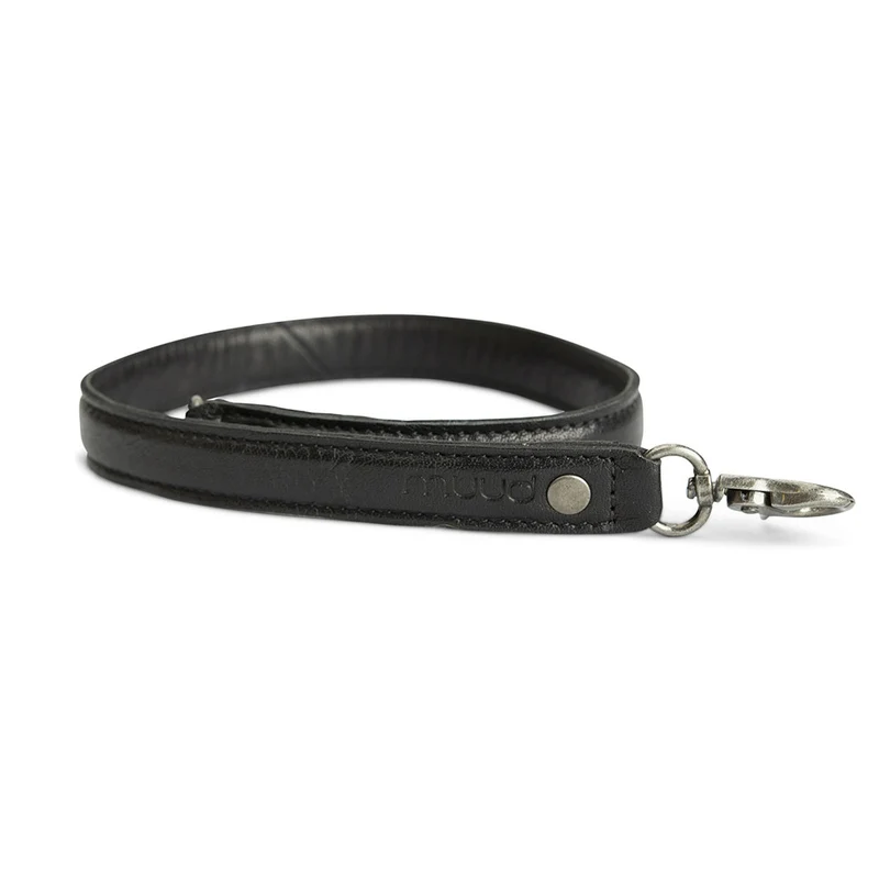 MUUD Hudson Black – Handgefertigter Lederriemen 2 × 50 cm