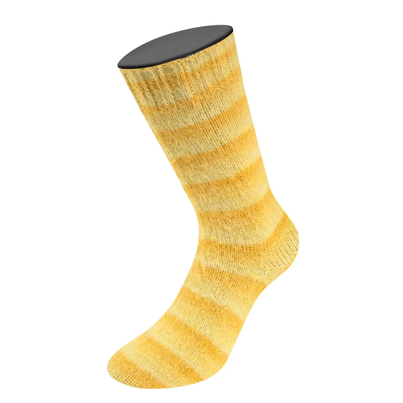 Lana Grossa Cosy Socks Soft Stripes 111 Gelb/Eigelb/Safrangelb
