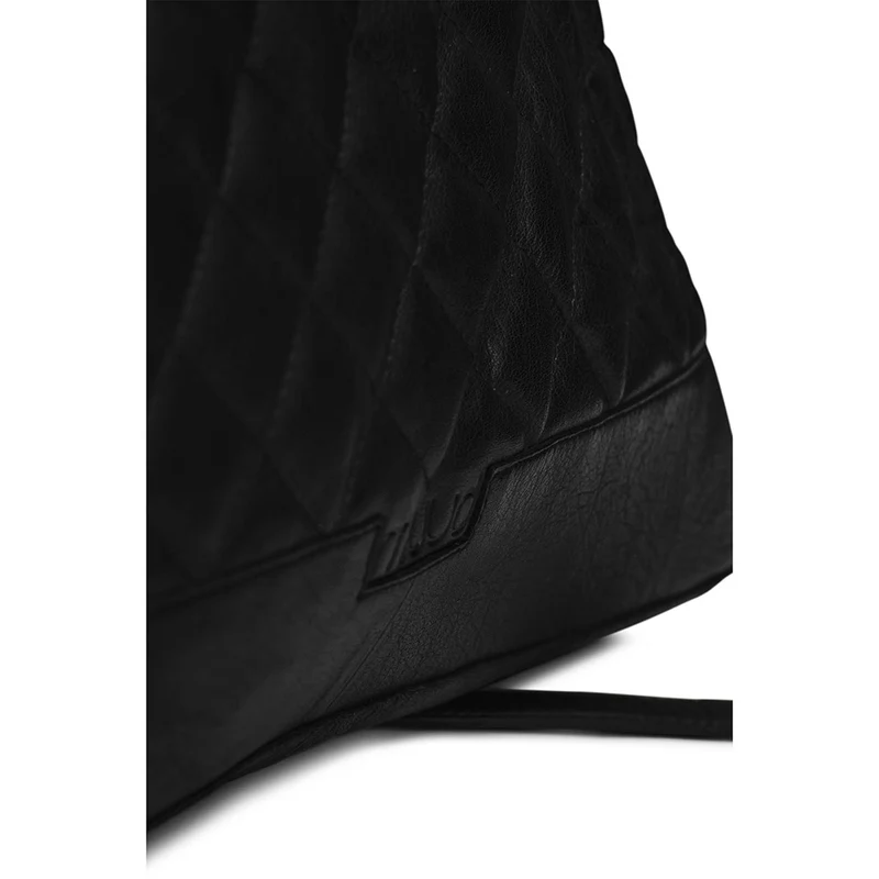 MUUD Darcia – Schwarze, handgefertigte Einkaufstasche aus Leder, 44 x 36 cm