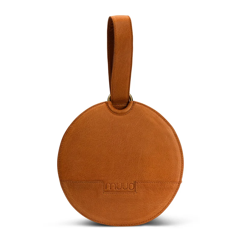 MUUD Demi – Whiskey: Handgefertigte Leder-Gürteltasche, 20 cm