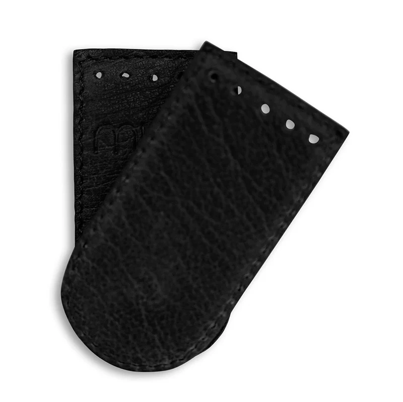 MUUD Dede – Schwarz, handgefertigtes Leder mit Druckverschluss, 7,5 x 4 cm