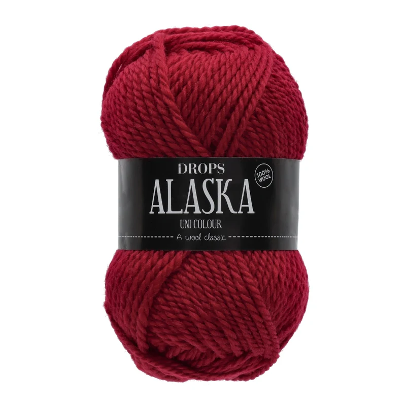 DROPS Alaska Uni Colour 011 Weinrot