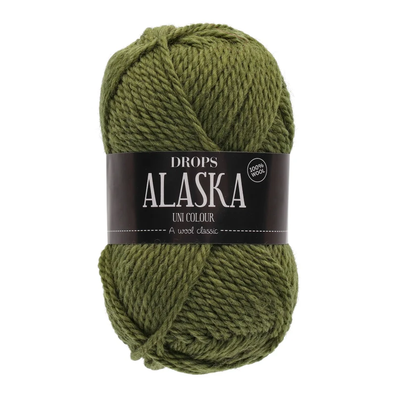 DROPS Alaska Uni Colour 045 Hellolivgrün