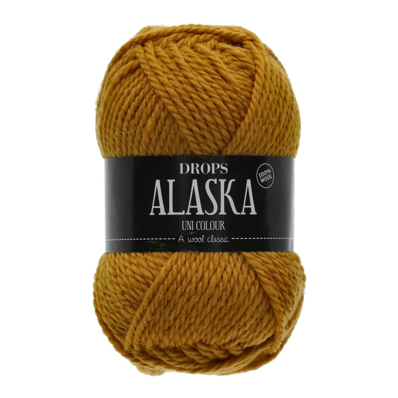 DROPS Alaska Uni Colour 058 Senfgelb