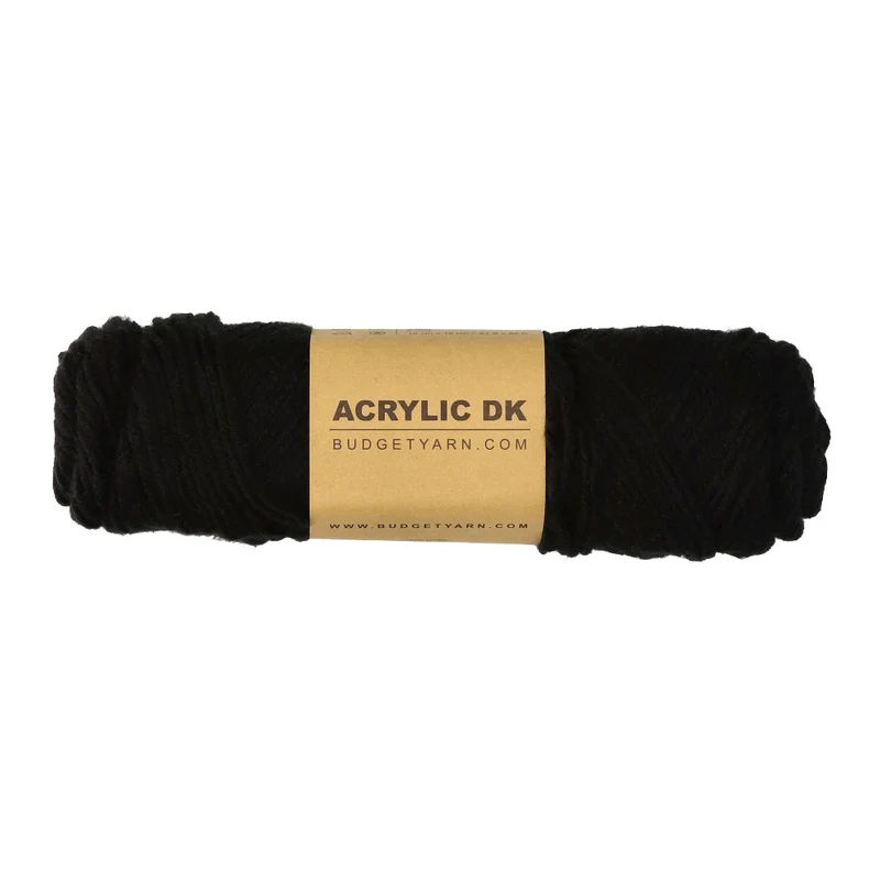 BudgetYarn Acrylic DK 100 Schwarz