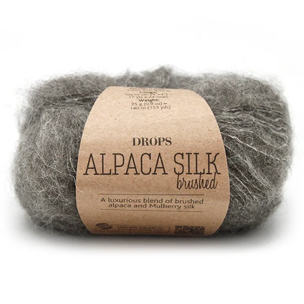 DROPS Brushed Alpaka Silk Uni Colour 003 Grau