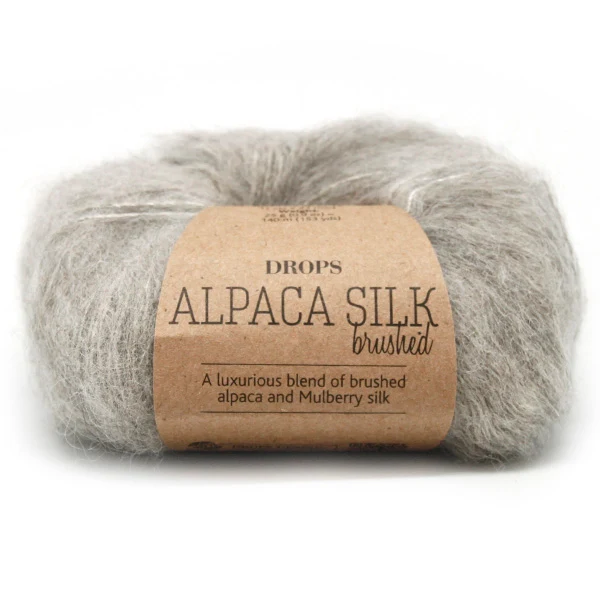 Drops Brushed Alpaka Silk Uni Colour 002 Hellgrau