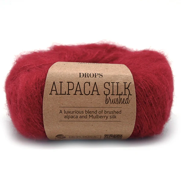 DROPS Brushed Alpaka Silk Uni Colour 007 Rot