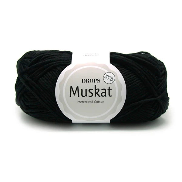 Drops Muskat Uni Colour 17 Schwarz