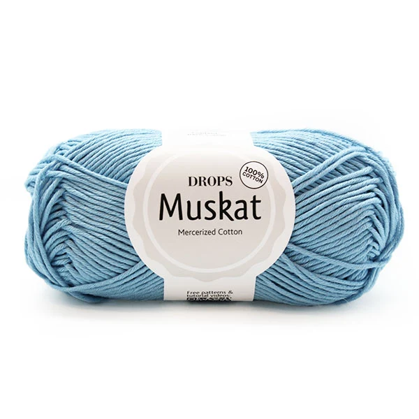 DROPS Muskat Uni Colour 02 Babyblau