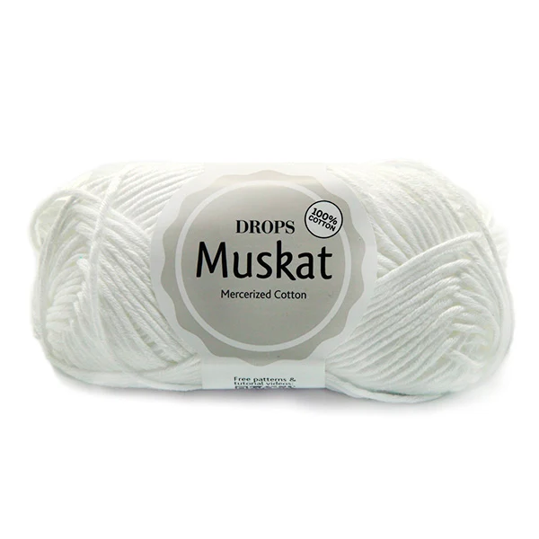 Drops Muskat Uni Colour 18 Weiß