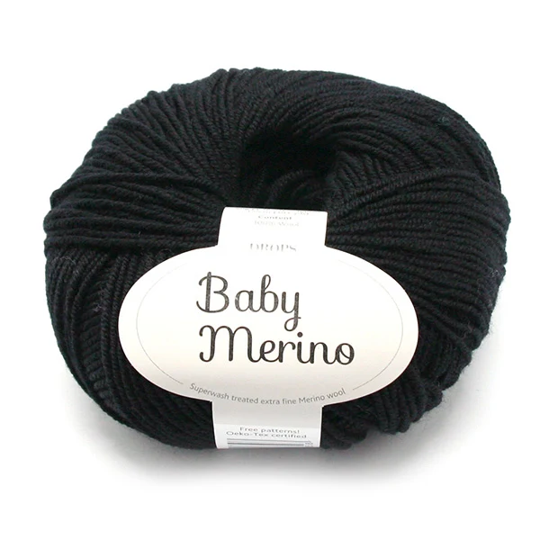 DROPS Baby Merino Uni Colour 021 Schwarz