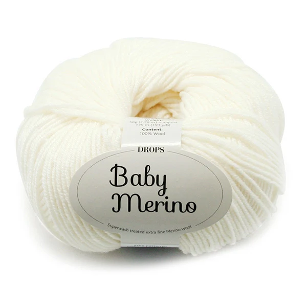 DROPS Baby Merino Uni Colour 002 Natur