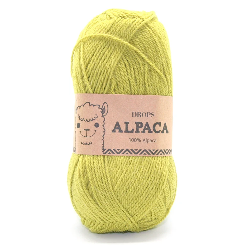 DROPS Alpaka Uni Colour 2916 Leuchtendes Limettengrün