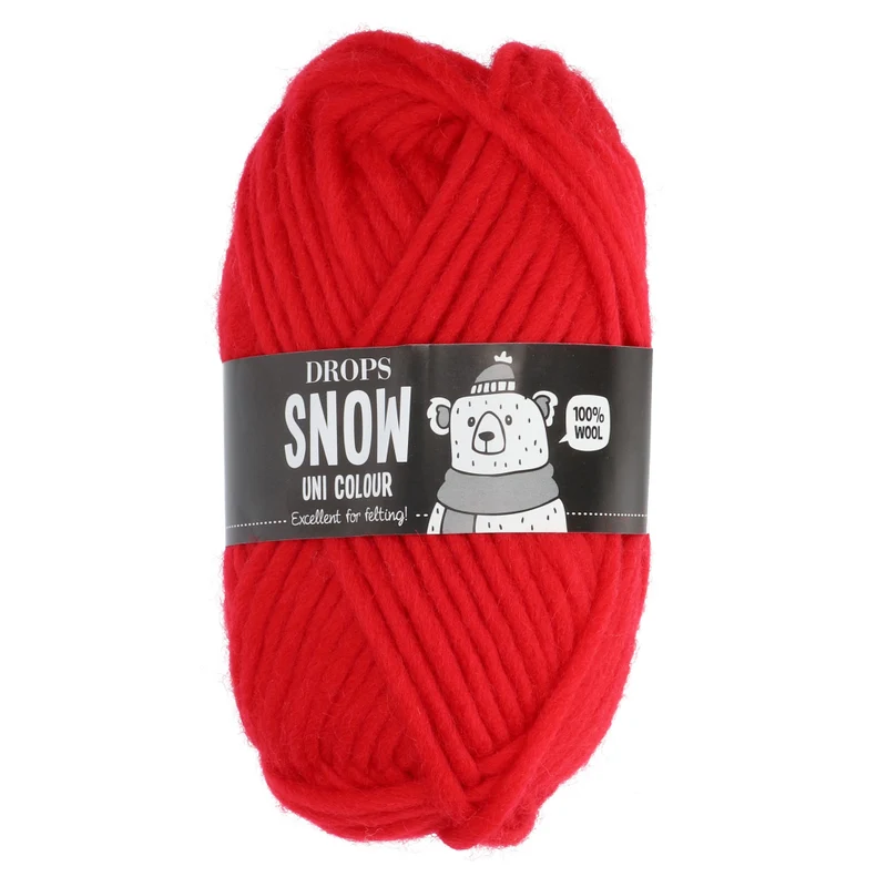 DROPS Snow Uni Colour 056 Weihnachtsrot