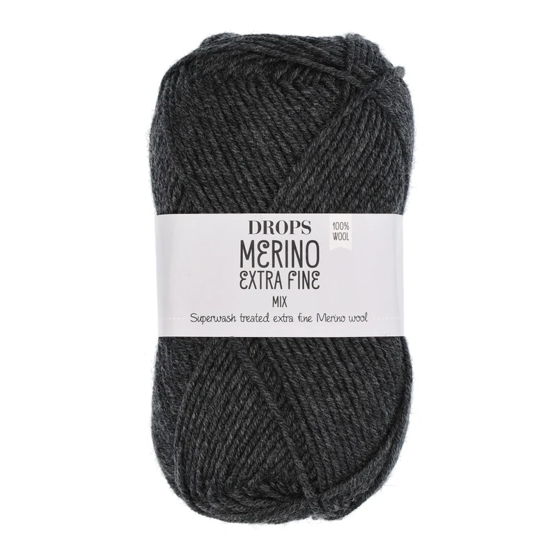 DROPS Merino Extra Fine Mix 03 Anthrazit-Mix