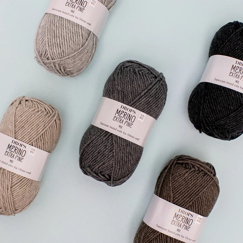 DROPS Merino Extra Fine Mix 03 Anthrazit-Mix
