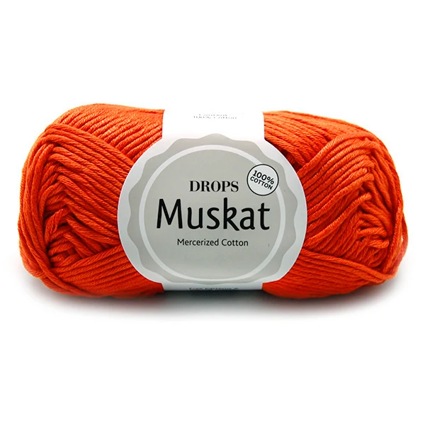 DROPS Muskat Uni Colour 49 Dunkelorange
