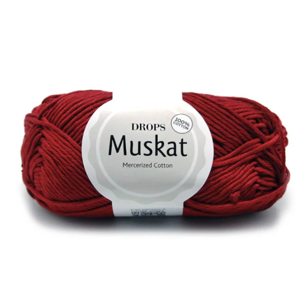 DROPS Muskat Uni Colour 41 Weinrot